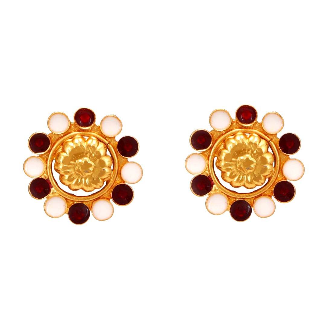 Salankara Creation Minakari Locket with Earring Pair - Salankara Creation