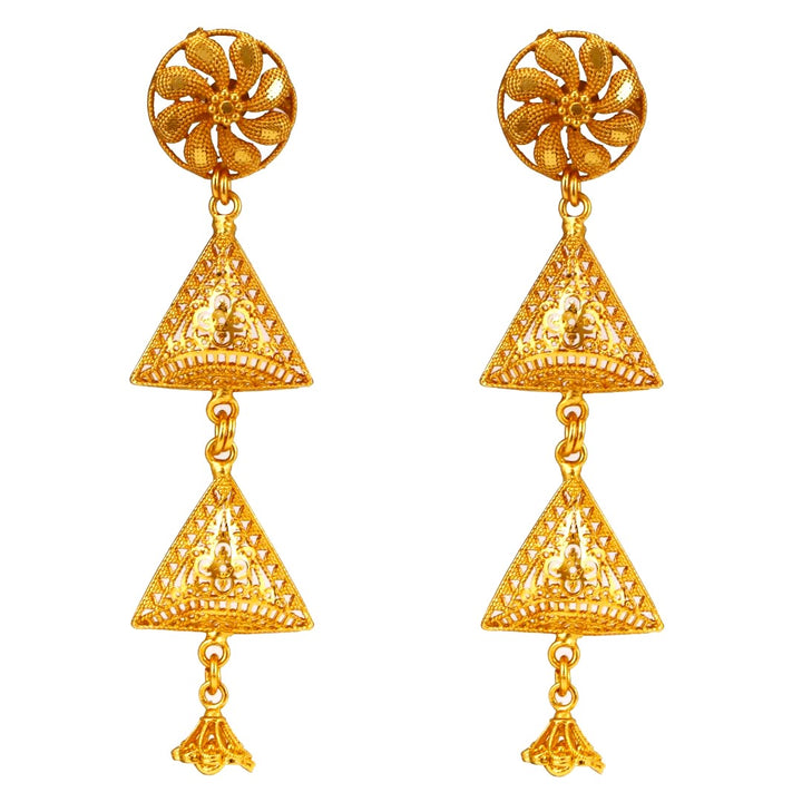 Salankara Creation Two Step Borfi Jhumka Pair