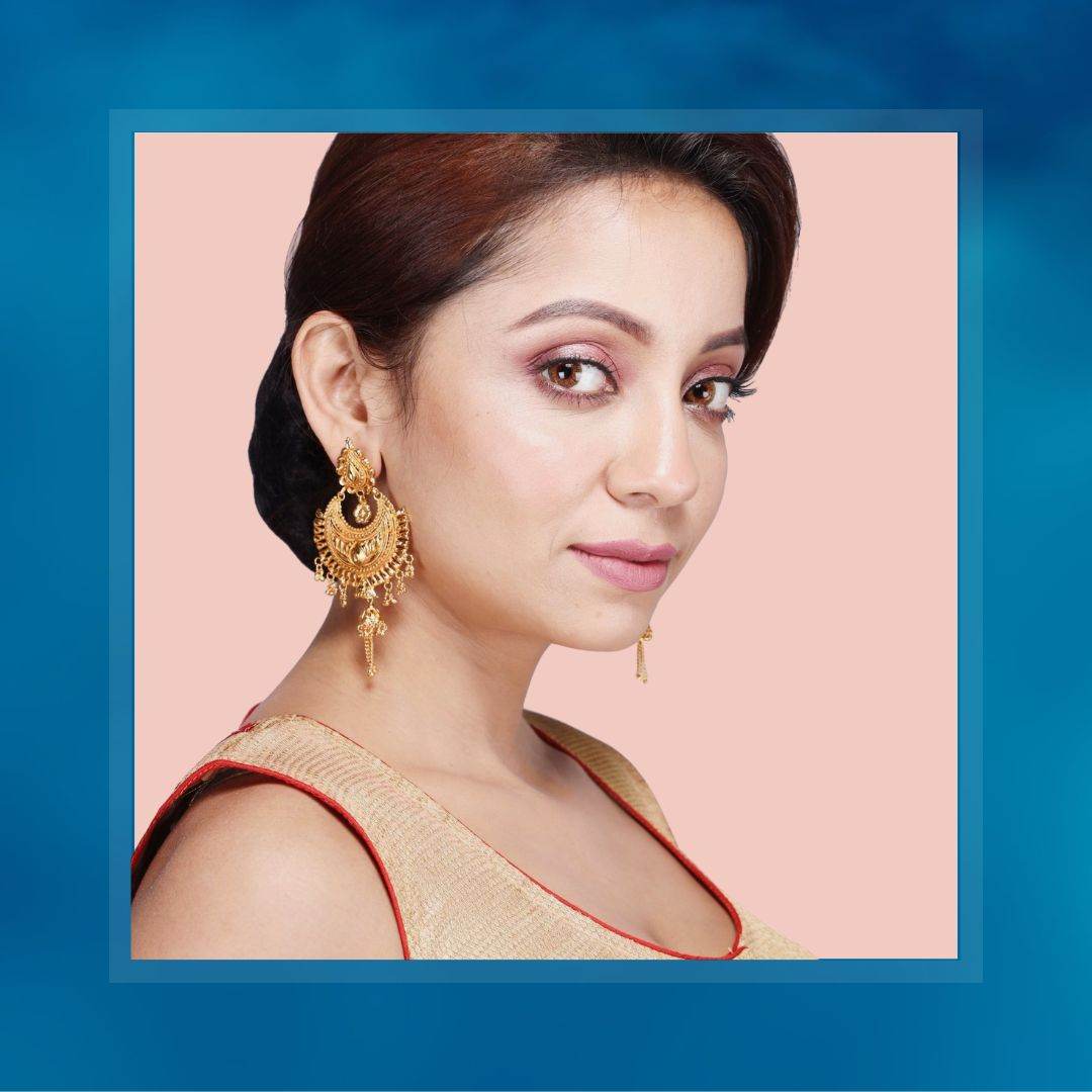 Kanpasha full kaan earring gold Clearance