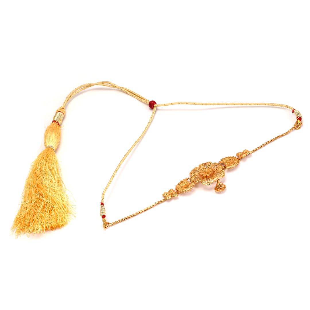 Salankara Creation Single Line Peacock Kanthi/ Choker with Earrings Pair - Salankara Creation